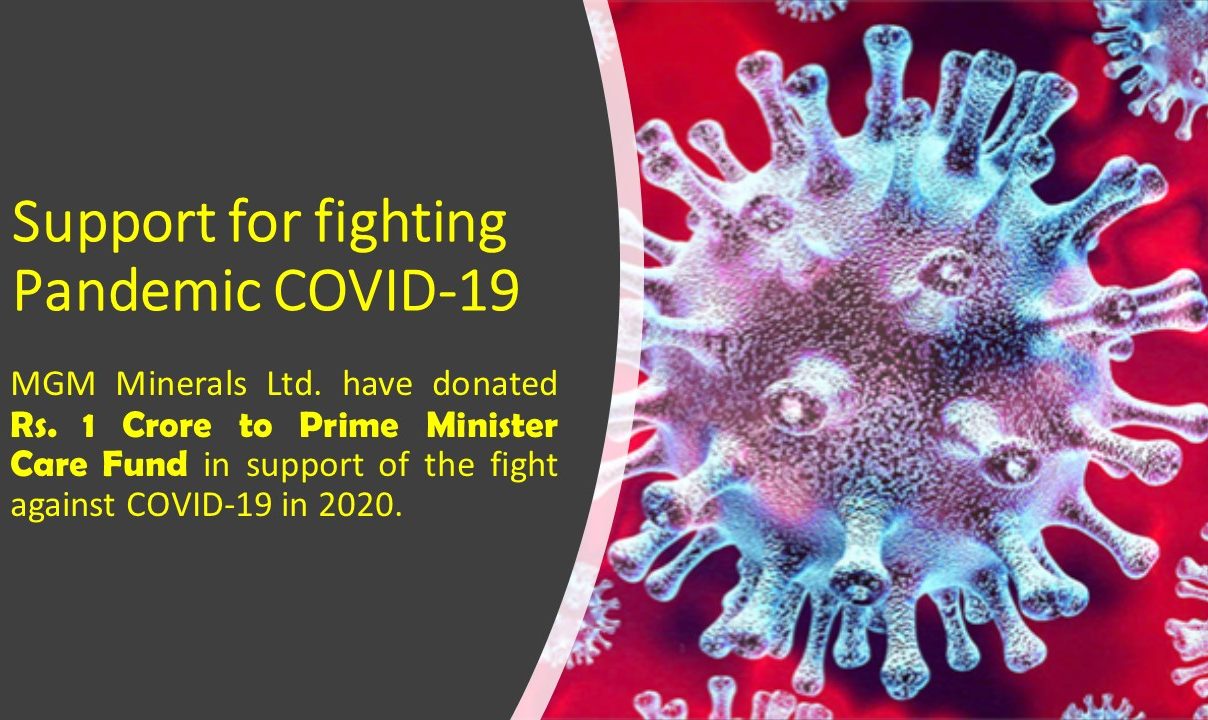 MGM Minerals Ltd. has Donated Rs. 1 Crore to the Prime Minister’s Care Fund in Support of the Fight Against COVID-19