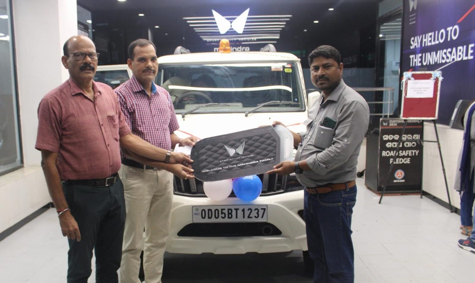 Donated Mahindra Bolero B6 to Superintendent of Police, PMT, Odissa, Cuttack on 22nd April 2024.