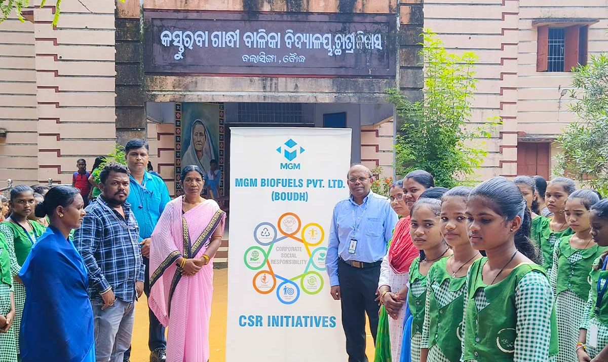 Mosquito net distribution at Kasturba Girls Residential School and Hostel, Balasinga, Boudh
