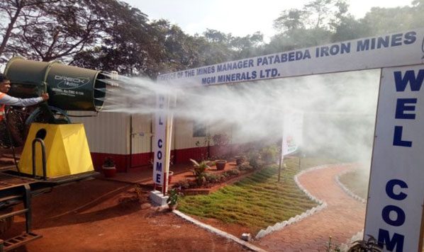 Mist Cannon Is Used For Suppression of The Air Born Dust