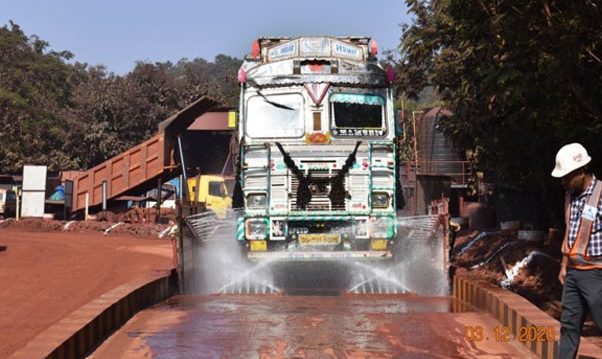 Wheel Wash System Installed Near Entrance of The Gate