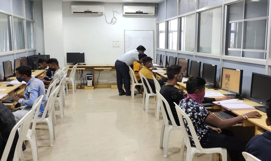 Welders being trained in Computer Learning